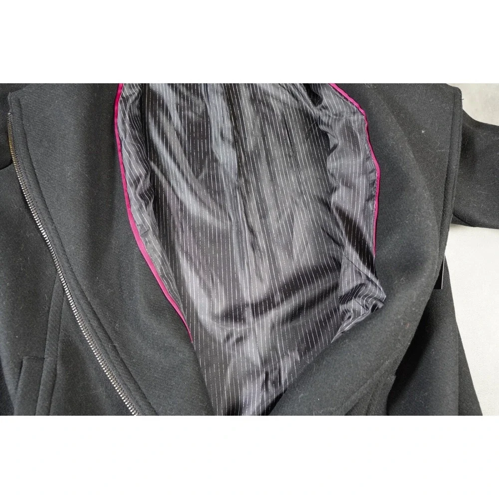 NWT Worthington Women's Black Coat Wool Blend Size XL Full Zip‎ Retail $200